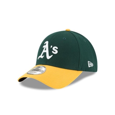 Green Oakland Athletics Hat - New Era MLB JR The League 9FORTY Adjustable Caps USA6458730